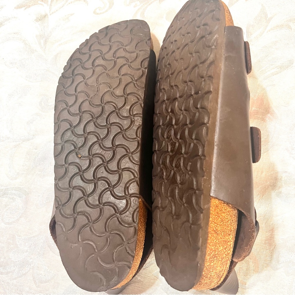 Birkenstock Milano Sandals Habana Brown Oiled Leather Adjustable Strap 44EU 12US - Picture 8 of 10
